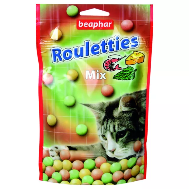 Beaphar Rouletties Mix, Snacks para Gatos, Nuevo