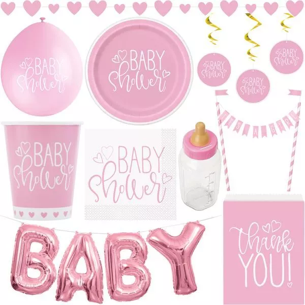 Babyparty ( Fête des Bébés ) Fille Rose Kit Déco Bébé Douche Babyshower