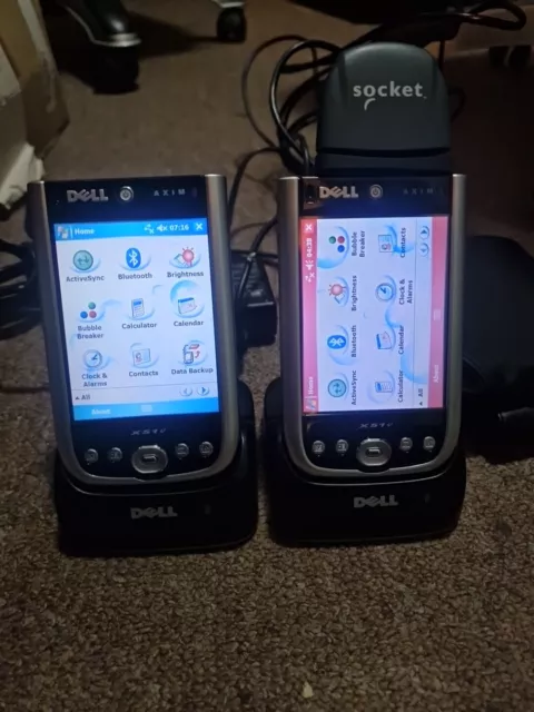 2x Dell Axim X51v Pocket PC with Barcode Scanner Bundle