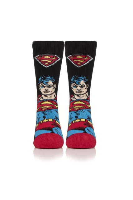 HEAT HOLDERS Lite Licensed DC Character Socks-Superman-Mens 6/11 3