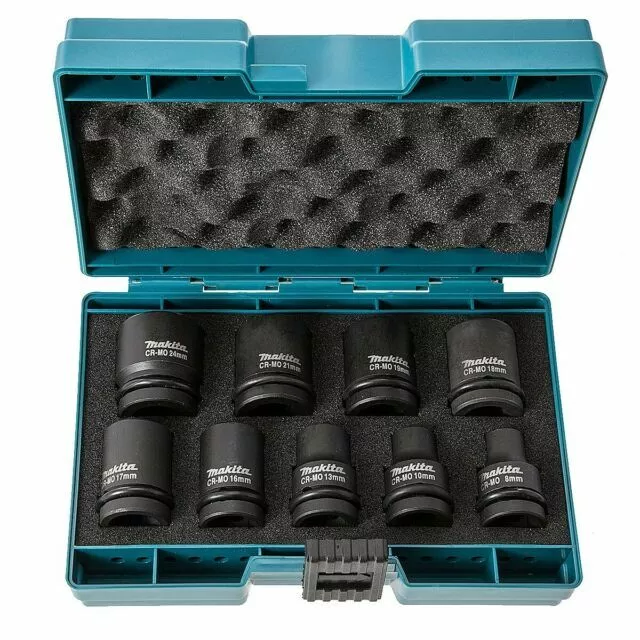 Makita 9 Piece 1/2" Drive Impact Socket Set