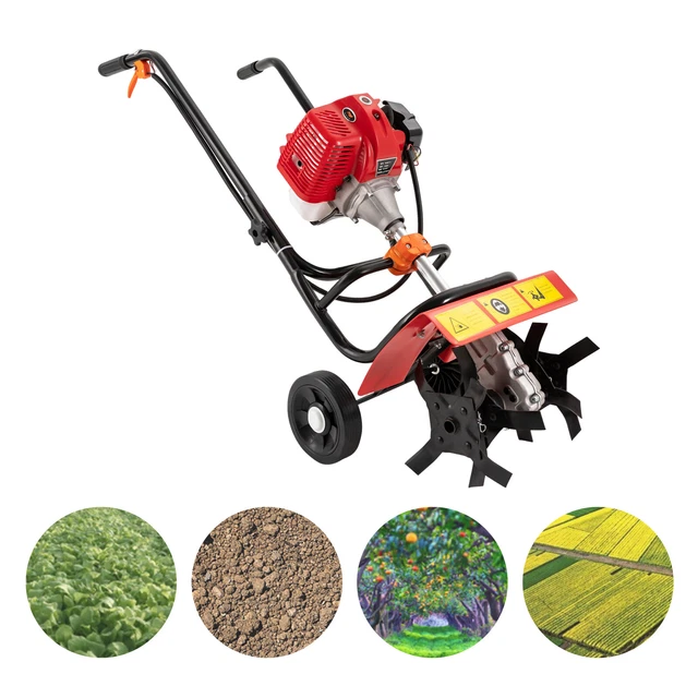 52CC 2STROKE GAS Power Garden Farmyard Tiller Cultivator Tilling Tool
