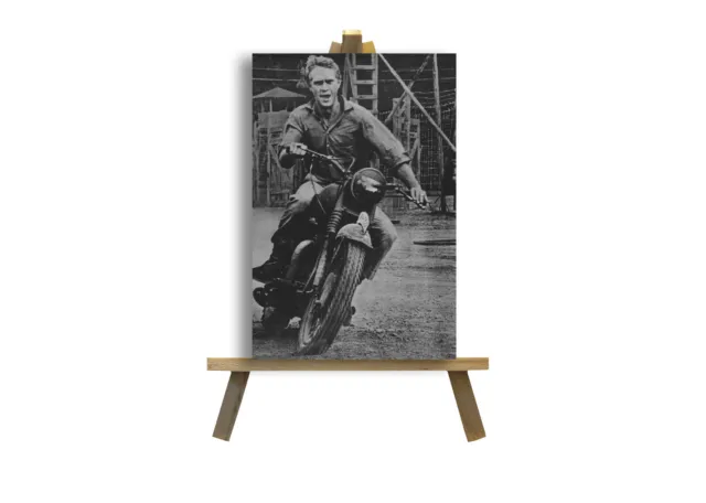 Steve McQueen The Great Escape Wall Art Printed Canvas Picture Cool Motorbike 2