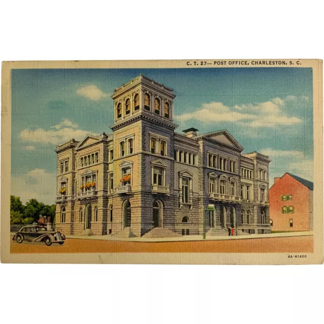 Vintage Postcard, Post Office, Charleston, South Carolina