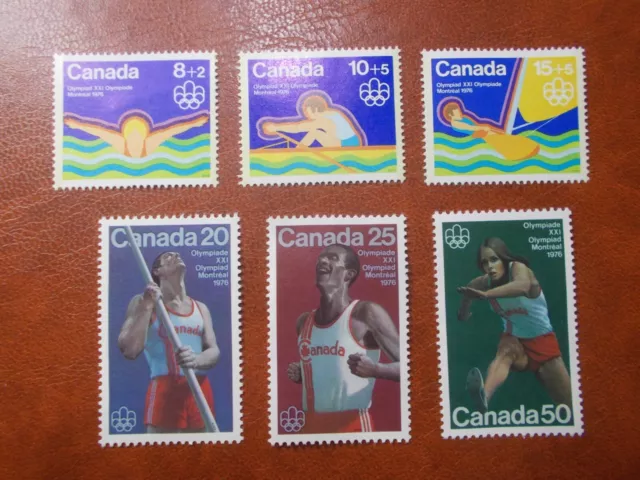 Lot 6 Timbres CANADA n°556/558 & 571/573  JO 1976 neufs** (BC)