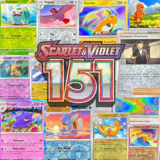 PICK YOUR CARD - Pokemon 151 - Reverse Holo & Double Rare “ex” Cards 1-165
