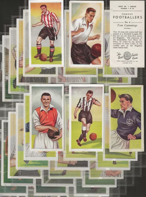 Chix-Full Set- Famous Footballers 1St Series (48 Cards)