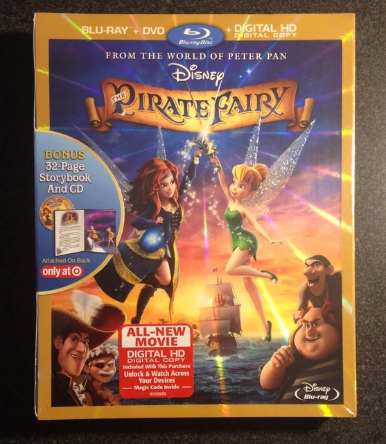 PETER PAN Disney THE PIRATE FAIRY Blu-Ray DVD Digital Copy Storybook & CD Target