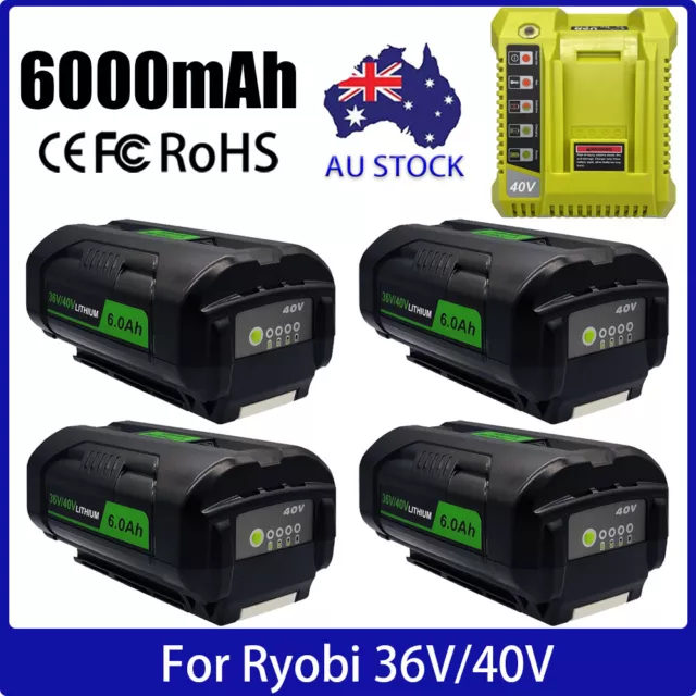 36V 40V 6.0Ah Battery for Ryobi BPL3626 BPL3626D BPL3640 BPL3640D BPL3626