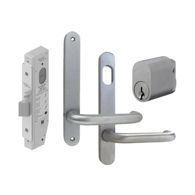 Kaba Classroom Door Pack SB2312 Narrow Style Mortice Lock w/ Cylinder and Lever