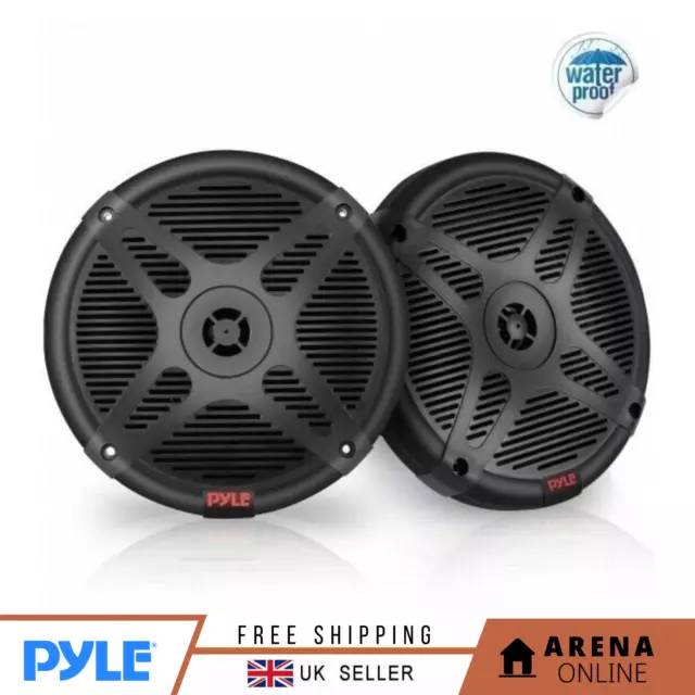 6.5" Marine Waterproof Outdoor Boat In Wall Speakers Pyle PLMR652 600w Pair