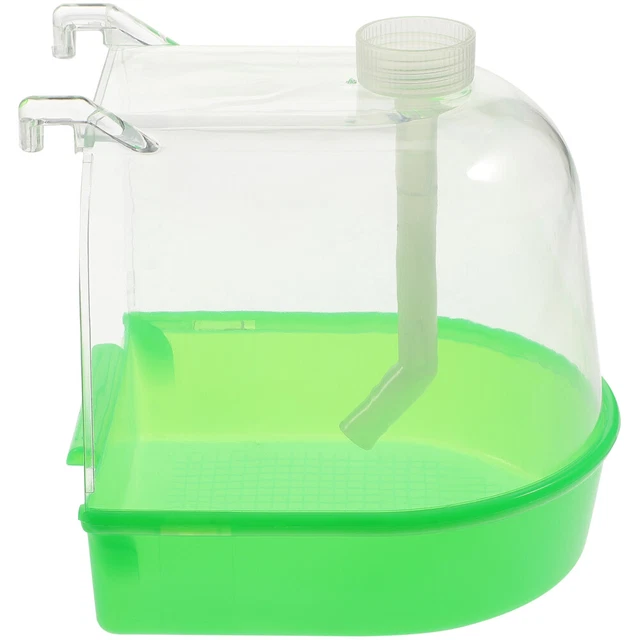 Vasca Da Bagno Sospesa Per Uccelli - Con Gabbia E Ganci - Per Canarini, Pappagallini - Antiscivolo, Facile Pulizia - Foto 11