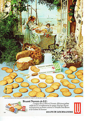 PUBLICITE ADVERTISING 045  1982  LU   gateaux biscuits COQUELINE 