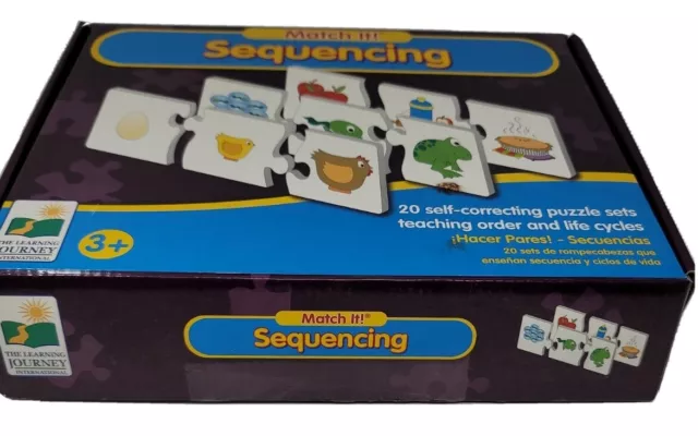 Match It Sequencing Puzzle Set Learning Journey Into. 20 Puzzles 60 Pcs Complete