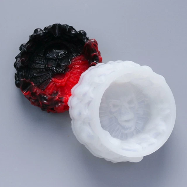 Silicone Skull Ashtray   Epoxy Resin Making Mould Craft DIY for Halloween