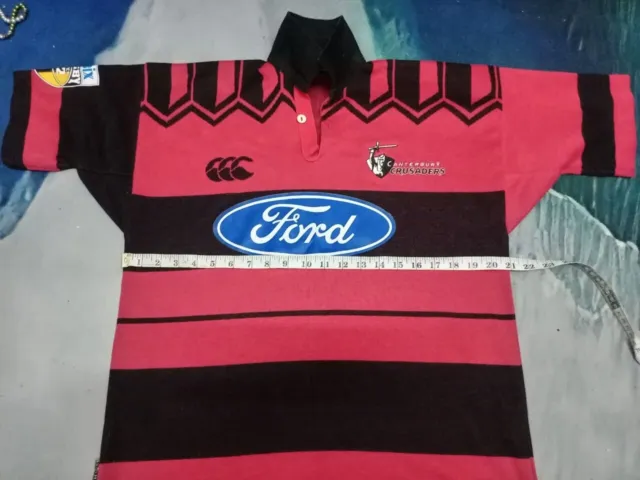 Canterbury Of New Zealand Crusaders Super 12 Rugby Vintage TEMEX Jersey Shirt