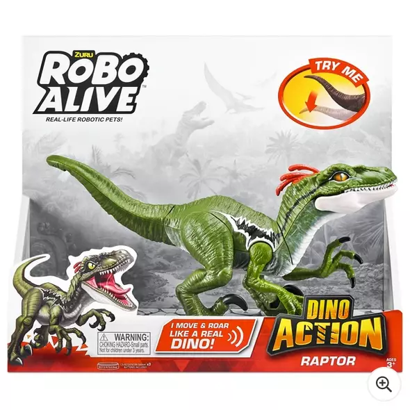 Robo Alive Dino Acción Raptor por ZURU