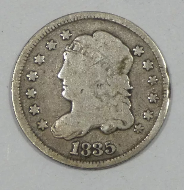 1835 Capped Bust Silver Half Dime GOOD 5c