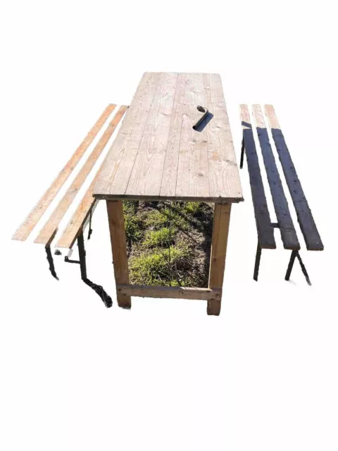 Wooden folding Table And Benches