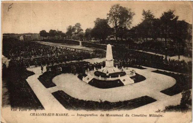 CPA CHALONS-sur-MARNE Inauguration of the Military Cemetery Monument (490946)