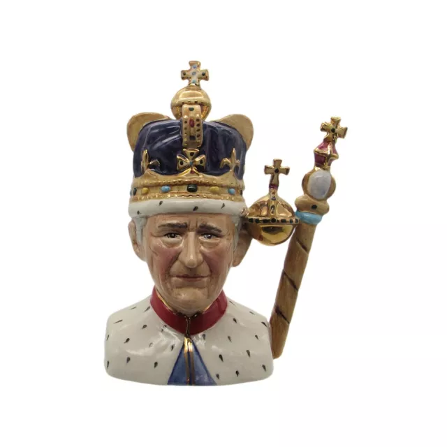 King Charles III Coronation Bust Bairstow Manor Collectables Pottery  Made in UK