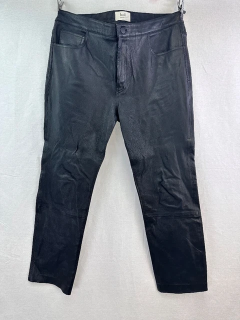 HUSH BLACK LEATHER Women s Trousers Size 16 100.00 PicClick UK