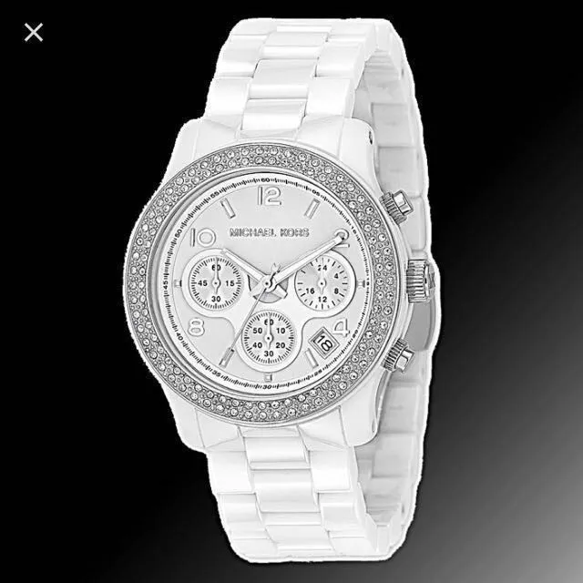 MONTRE Femme Michael Kors Chrono Date Bracelet et Cadran Céramique 299,00€ NEUVE