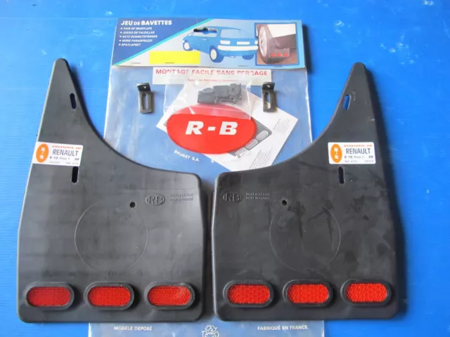 Jeu de bavettes arrière avec catadioptres R-B pour Renault R19 II tous types