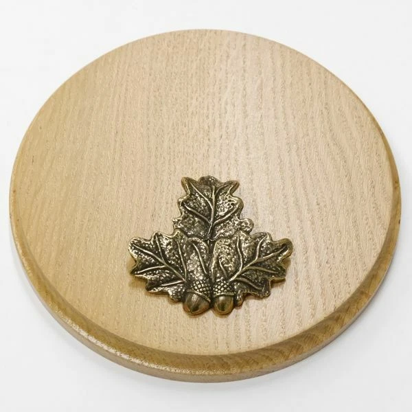 Placa de Jabalí Redondo Claro Af 15 CM Con Hoja Roble Pequeño Tablero Keiler Neu