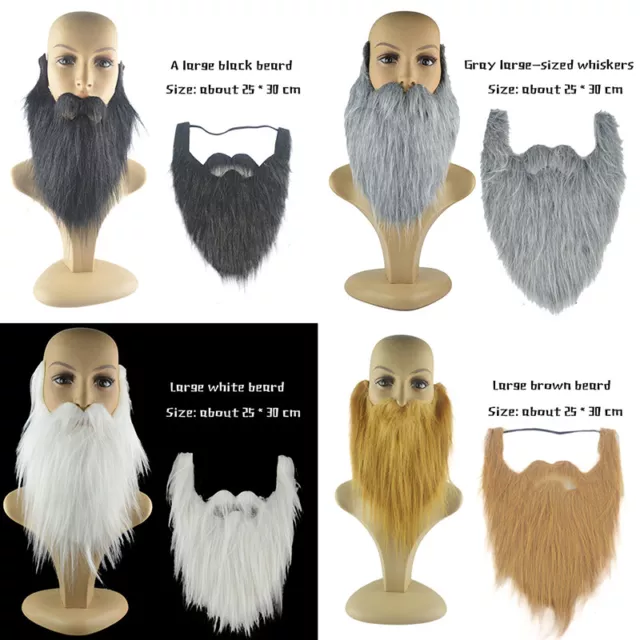 DIY Fancy Dress Fake Beard Long Fluff Beards Cosplay Costume Props Simulat*h* Sp