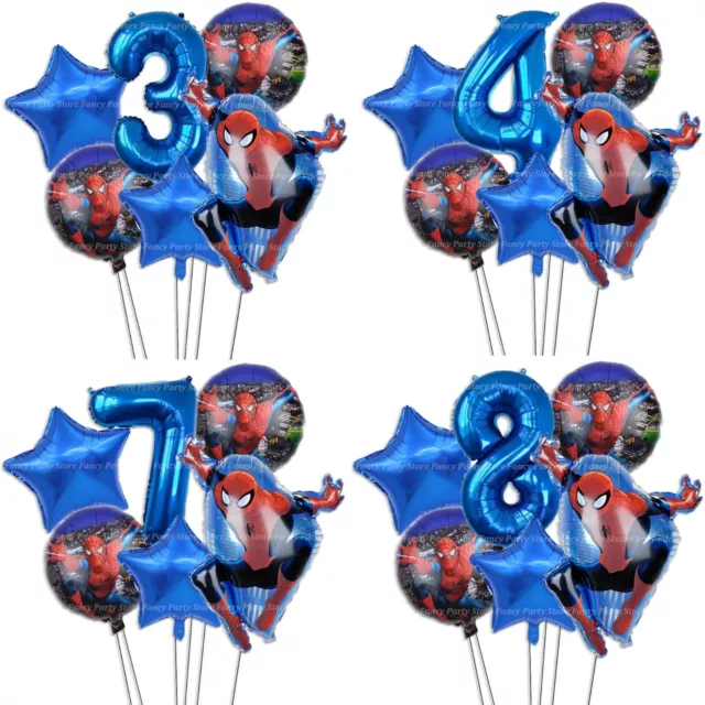 Spiderman Balloons Avengers Party Spider-Man Birthday Foil Birthday Balloons Set