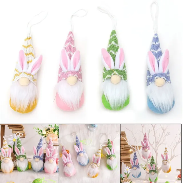 Cadeau de Pâques parfait pour enfants lot de 4 peluches printemps gnome sans vi