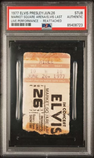 Elvis Presley Final Concert/Last Performance 1977 Ticket🎟️6/26 Indianapolis Psa