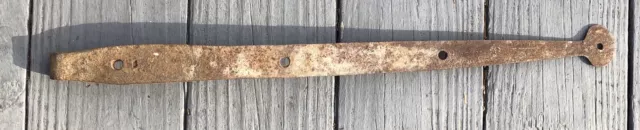 Antique Vintage Iron Barn Door Strap Hinge Original Very Old 3