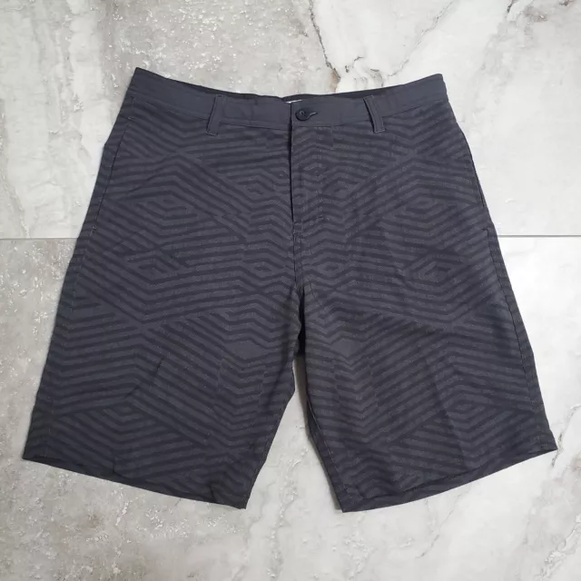 Micros Mens Hybrid Shorts Size 32 Inseam 9.5" Gray Pattern