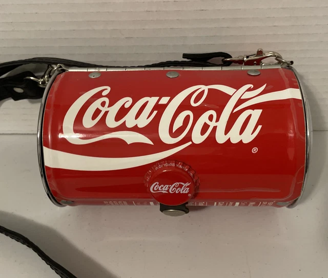 Vintage COCA COLA Classic CAN PURSE HANDBAG with Strap, Crossbody Metal Purse