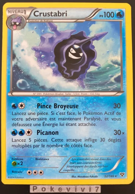 Carte Pokemon CRUSTABRI 32/146 Rare XY1 XY de Base FR