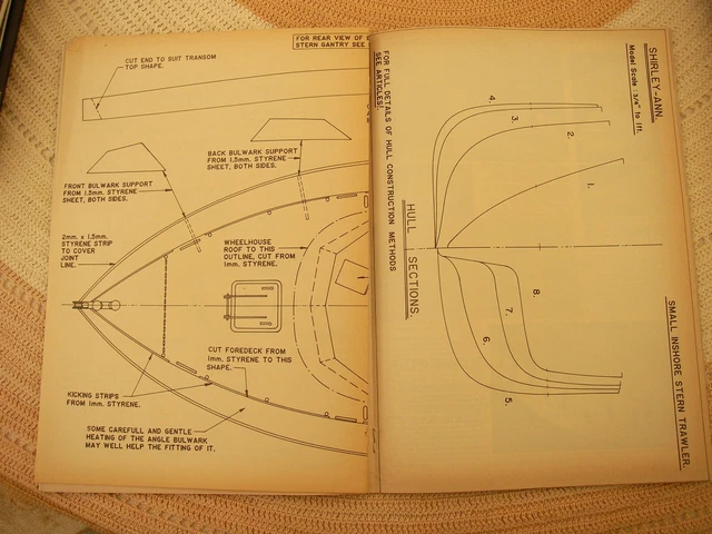 MODEL BOATS PLAN Of Shirley Ann Scale Trawler With Original Mag Nov MODEL BOATS PLAN Of Shirley Ann Scale Trawler With Original Mag Nov