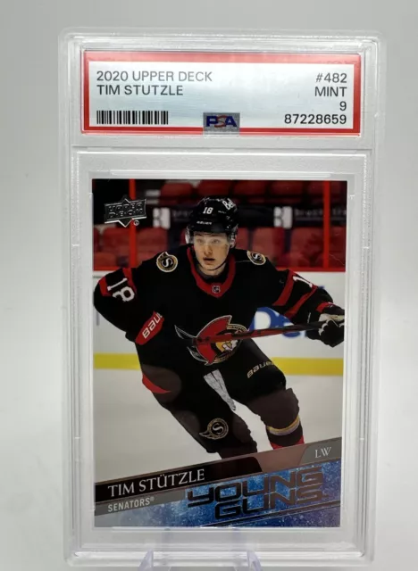 2020 Upper Deck Young Guns Tim Stutzle #482 PSA 9 Rookie RC Ottawa Senators