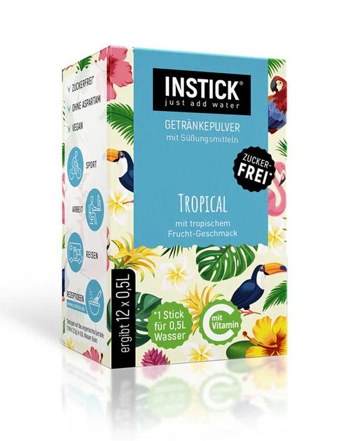 INSTICK Tropical per bevanda senza zucchero 12x0,5 L