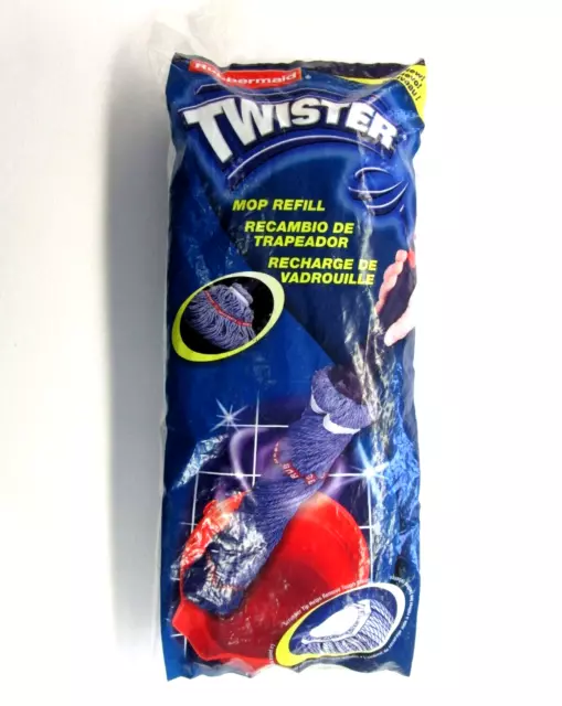 Paquete sellado de fregona de algodón Rubbermaid Twister hilo azul 6B1200