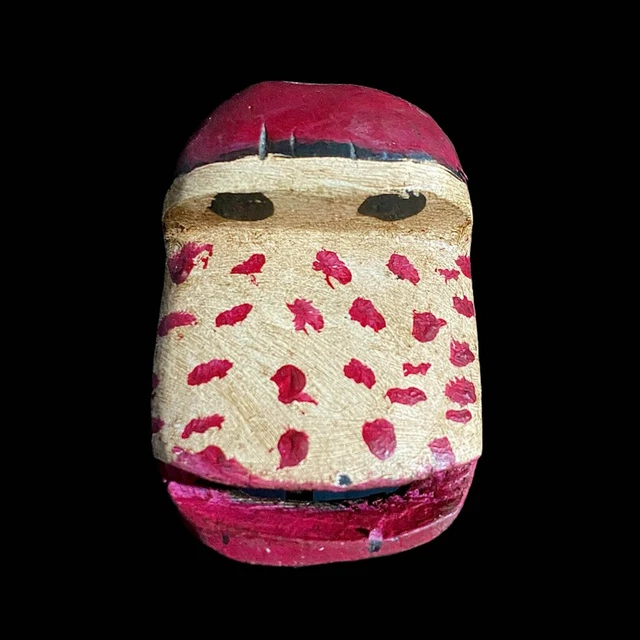 Tribal Face Mask Wood Hand Carved Wall Hanging Art Bwami Lega Mask-8027