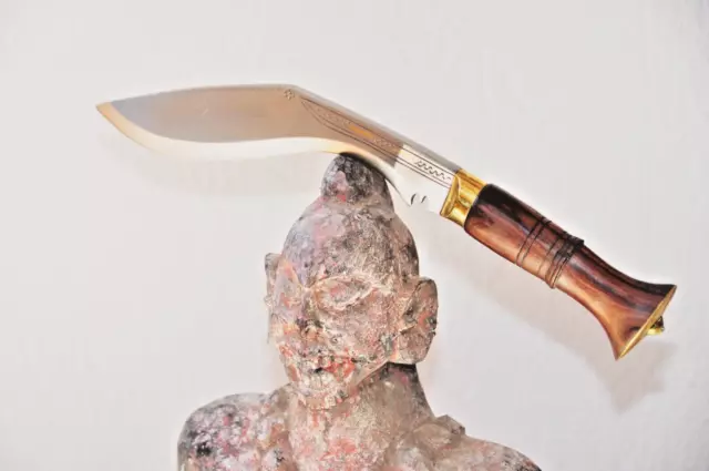 Schweres älteres Messer "Balance knife"  mit Goldeinlagen !!!  37 cm Nepal