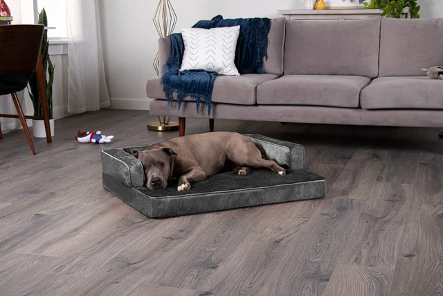 Sofa Dog Bed - Plush & Velvet Comfy Couch