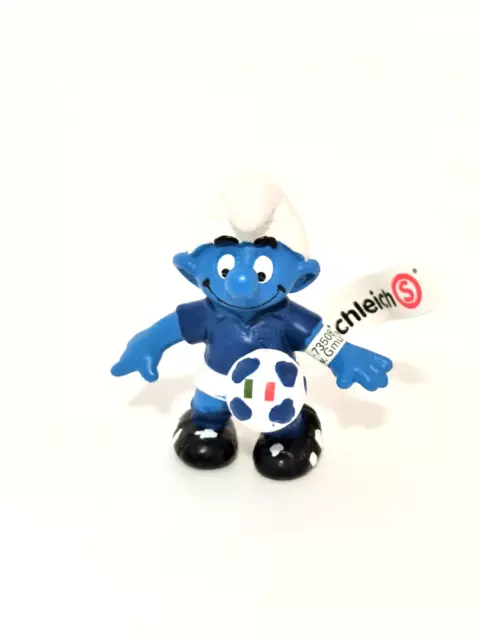 Peyo Schleich Footballer Soccer Player Smurf Team Italy 20793 PVC Toy Figure