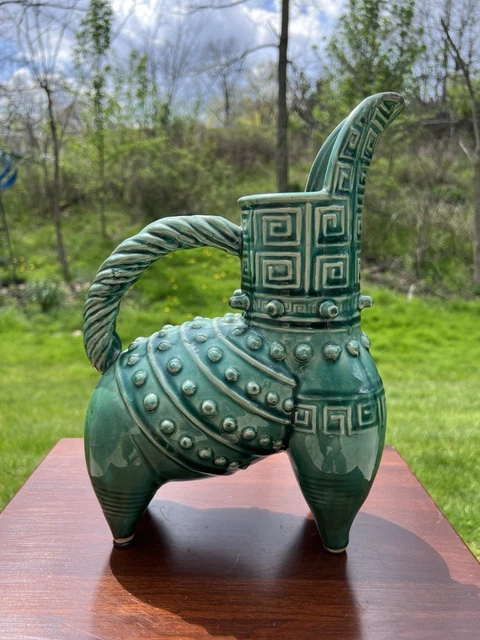 MCM ALVINO BAGNI Style Italian Art Pottery Pitcher Zoomorphic