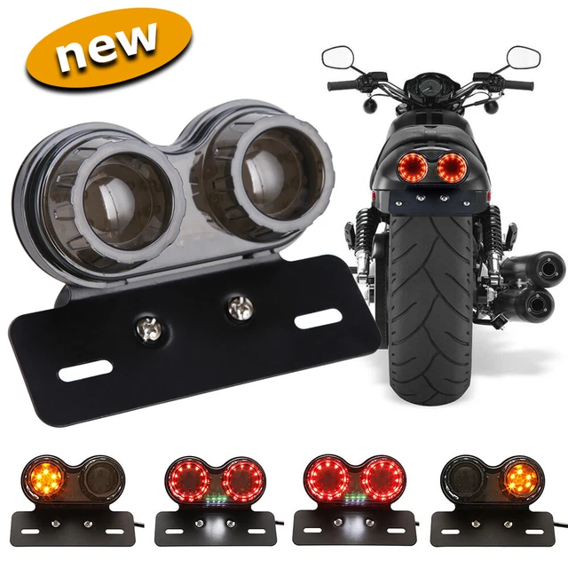 MOTORCYCLE LED BRAKE Tail LightS Turn Signal License Plate Cafe Racer