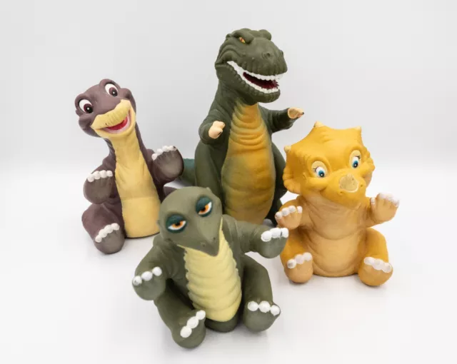 Vintage 1988 Pizza Hut Toys - The Land Before Time Puppets (Lot of 4) (Used)