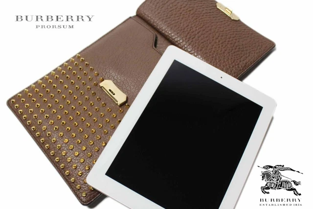 A514.. BURBERRY Burberry PRORSUM Prosums Luxury Studs Leather iPad 7 Inch Case