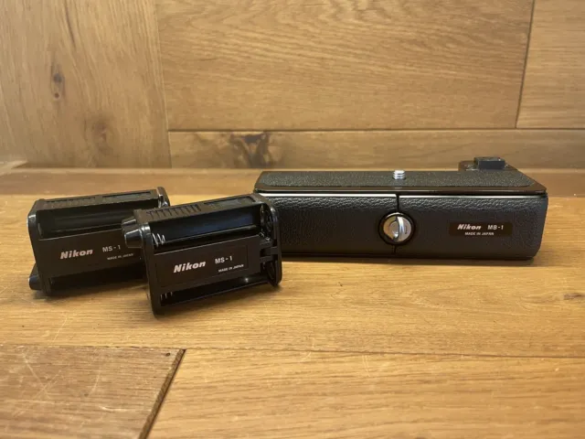 Near Mint Nikon MB-1 Battery Pack & MS-1 Holder for MD-1 MD-2 MD-3 From Japan